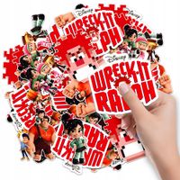 NAKLEJKI ETYKIETY NA ZESZYT NALEPKA Z POSTACIAMI RALF DEMOLKA WZORY 6 SZT