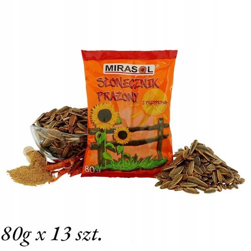 SŁONECZNIK 80g Z PRZYPRAWĄ MIRASOL DUŻE ZIARNO na Arena.pl