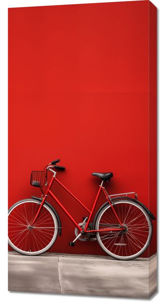 Obraz 50x100cm Czerwony Rower zdjęcie 1