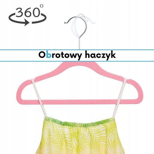 WIESZAK NA UBRANIA DZIECIĘCE WELUROWY x20 WIESZAKI DO DZIECIĘCYCH na Arena.pl