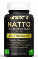 Natto Active witaminy D3 2000 IU K2 MK-7 Nattokinaza 60 eko tabletek