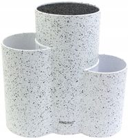 Stojak na noże Kinghoff 22 cm biały tworzywo sztuczne