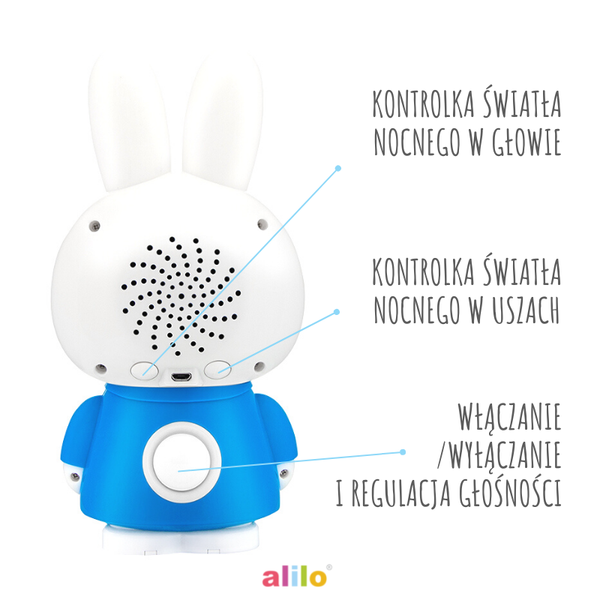 Alilo Króliczek Big Bunny G7C - niebieski zdjęcie 4