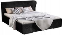 ORLANDO ŁÓŻKO ŁOŻE TAPICEROWANE 160x200 CZARNY SOFT 11 PRODUCENT