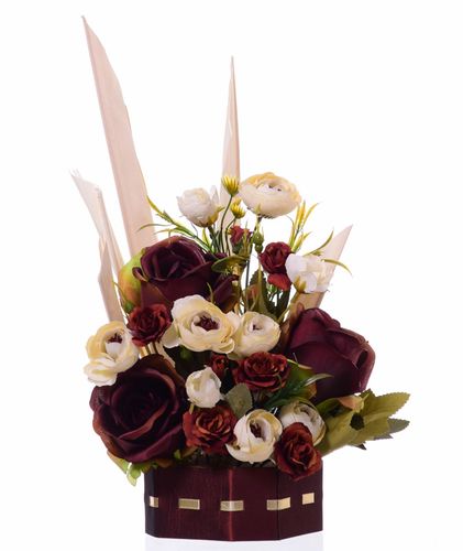 Flower box krem brąz prezent na Arena.pl