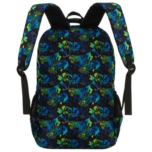 szkolny plecak z poliestru pokryty wzorem w deskorolki - peterson na Arena.pl