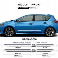 Toyota Auris 2 II HB - Listwy CHROM Drzwi Ochronne