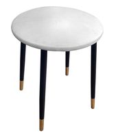 Taboret TRIX AL12 biało-szary podstawa czarna/złota