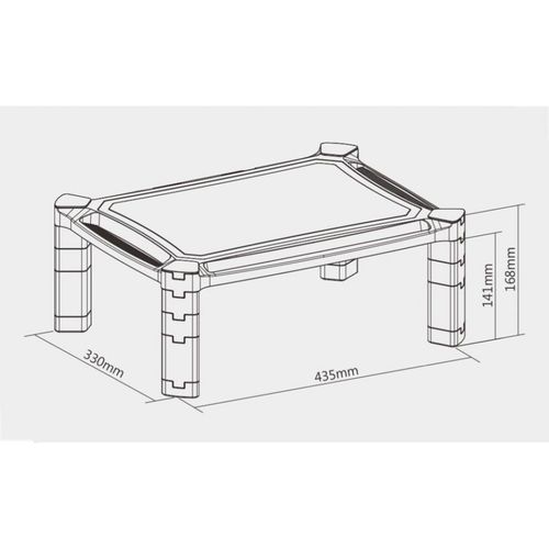 PODSTAWKA / STOLIK  POD MONITOR Z REGULACJĄ WYS. TECHLY 028474 na Arena.pl