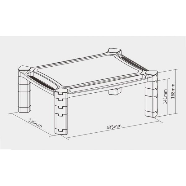 PODSTAWKA / STOLIK  POD MONITOR Z REGULACJĄ WYS. TECHLY 028474 zdjęcie 4