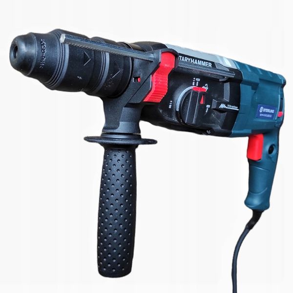 MŁOTOWIERTARKA WIERTARKA MŁOT UDAROWY 2950W SDS+ DUŻY ZESTAW WIERTEŁ 11ele zdjęcie 13