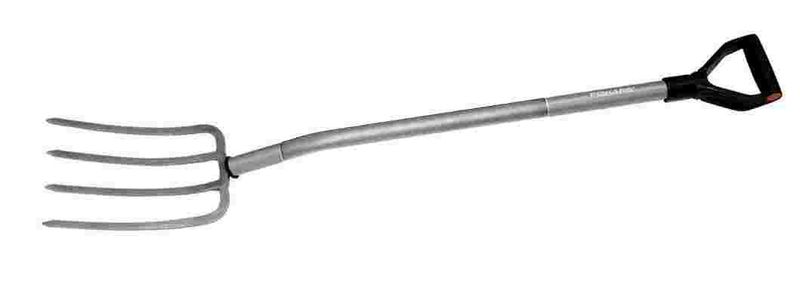 Widły do kopania Fiskars Ergonomic 1070712 – stal borowa, kute zęby, SoftGrip™ zdjęcie 1