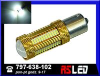 bardzo mocna żarówka LED ba15s P21W 69 SMD 4041 12v 24v biała zimna