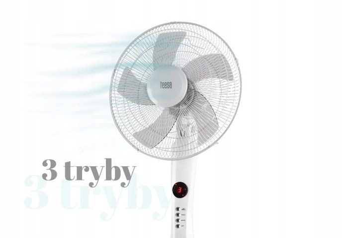 Wentylator podłogowy z sterowany pilotem, stojący TSA8024 czarny zdjęcie 8