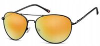 PILOTKI CZARNE Okulary LUSTRZANKI AVIATOR Unisex PRZECIWSŁONECZNE
