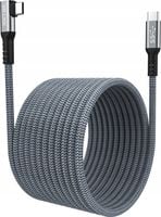 Kabel przewód VR Link USB-C USB-C w oplocie kątowy 5m VR do QUEST 2,3