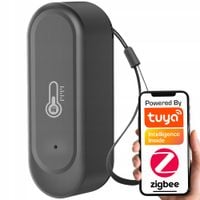 Czujnik Temperatury Wilgotności Zewnętrzny Czarny IP65 ZigBee TUYA Smart