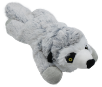 Zabawka pluszowa dla psa borsuk szary z piszczałką 34cm