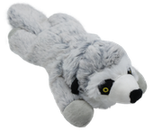 Zabawka pluszowa dla psa borsuk szary z piszczałką 34cm