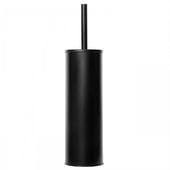 Szczotka silikonowa do wc czarna mat z metalowym pojemnikiem łazienkowa