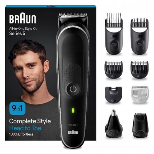 Braun Series 5 MGK5410, 9 w 1 Zestaw do brody, włosów, uszu trymer golarka na Arena.pl