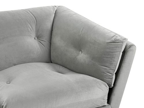 Sofa 3-osobowa welurowa szara LENVIK na Arena.pl