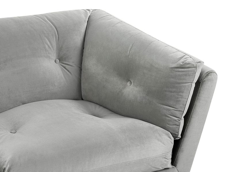 Sofa 3-osobowa welurowa szara LENVIK zdjęcie 6