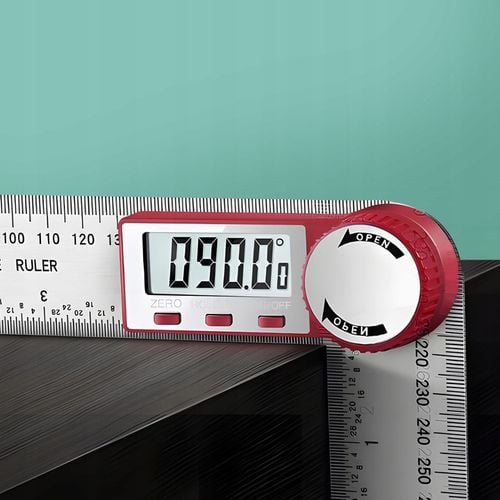 METALOWY KĄTOMIERZ ELEKTRONICZNY CYFROWY Z EKRANEM LCD 200mm 360° + na Arena.pl