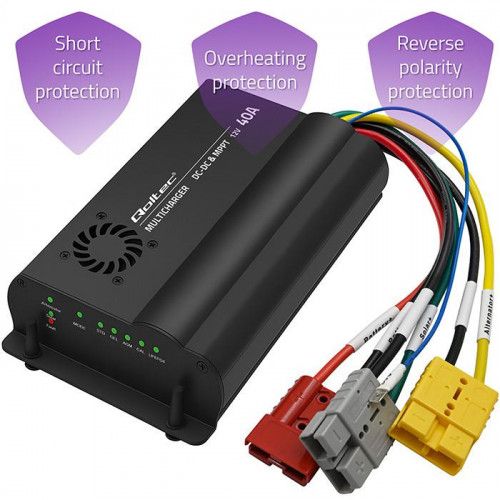 Regulator MPPT Qoltec z Ładowarką DC-DC 40A zdjęcie 8