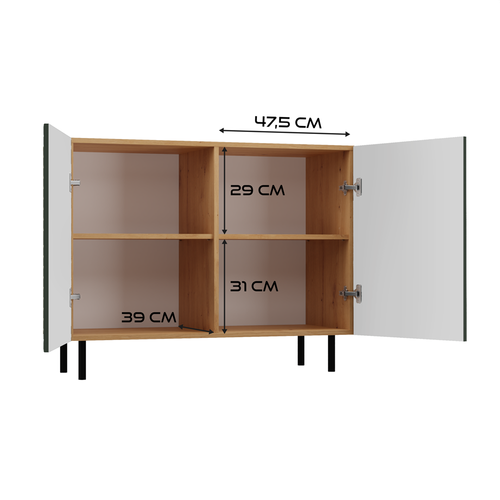 Komoda KAMA 2D/K ARTISAN ZIELEŃ na Arena.pl