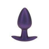 smooth silicone anal plug - medium - 3.1 / 7,9 cm - metallic purple
