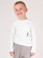 Chłopięca bluzka bawełniana basic biała Nicol