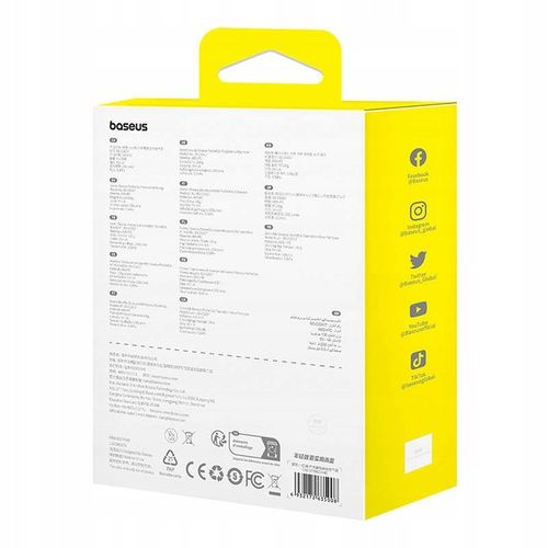 Baseus Mini Kompresor Przenośna Pompka Lampka LED USB-C 230L/min 3500kPA na Arena.pl