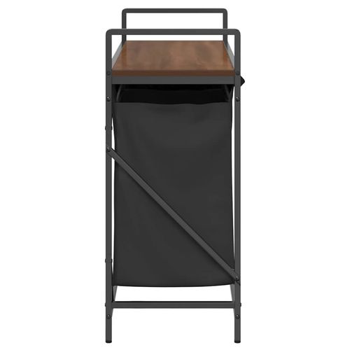 Kosz na pranie 3 przegrody z półką, brązowy dąb na Arena.pl