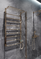 Elna Grzejnik łazienkowy elektryczny z półką złoty Kaskada Lux 10 Gold