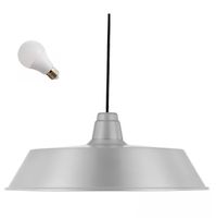 LED LAMPA WISZĄCA ALBERT 38CM E27 GALWANIZOWANA METALOWA