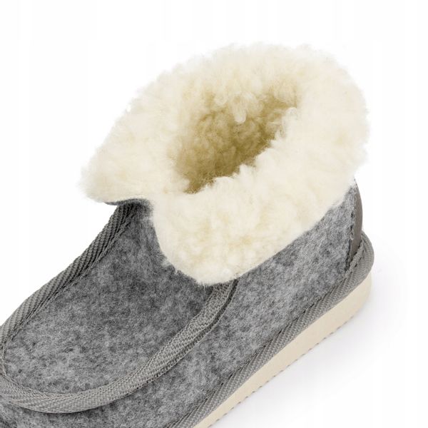 Ciepłe Bambosze Dziecięce Wsuwane Kapcie Filcowe zdjęcie 4