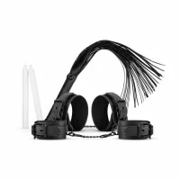 easytoys zestaw akcesoriow bondage 5-częściowy czarny regulowany