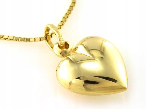 Złota zawieszka 585 gładkie serduszko bez kamieni idealne na prezent modny na Arena.pl