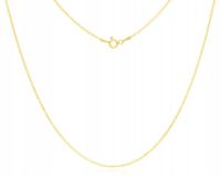 Złoty Łańcuszek Damski splot Rolo Pełny dł. 45 cm Srebro Pozłacane pr. 925