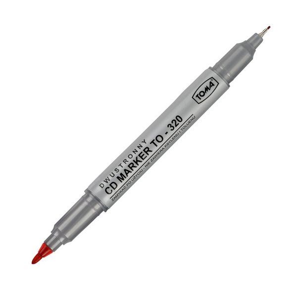 Pisak dwustronny do CD Toma TO-320 czerwony x25 zdjęcie 4