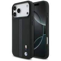 etui bmw m perforated stripe logo magsafe na iphone 17 pro max - niebieskie