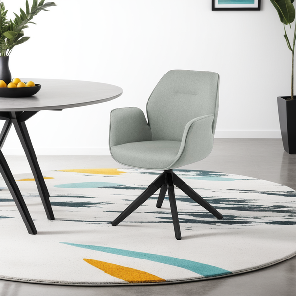 Krzesło obrotowe Aura light grey /black tapicerowane zdjęcie 2