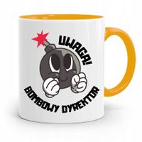 Dla Dyrektora Kubek Żółty Bombowy Dyrektor Z Nadrukiem Ze Zdjęciem