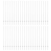 Słupki ogrodzeniowe 88 pcs Srebrny 200 cm Stal