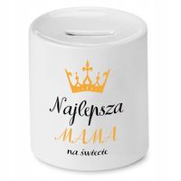 Skarbonka Dla Mamy Matki Najlepsza Na Świecie Z Nadrukiem Ze Zdjęciem