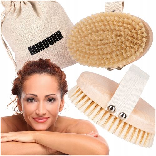 Szczotka Do Masażu Ciała Na Sucho Miękka Na Cellulit Rozstępy Bóle Mięśni na Arena.pl