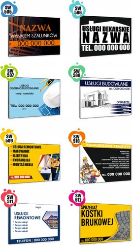TABLICZKA REKLAMOWA szyld z nadrukiem 40x30 cm usługi dekarskie na Arena.pl