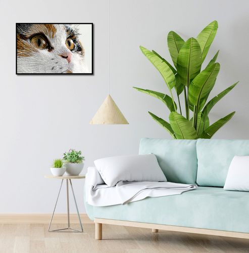 Plakat 60x40cm Nitkowany Kot na Arena.pl