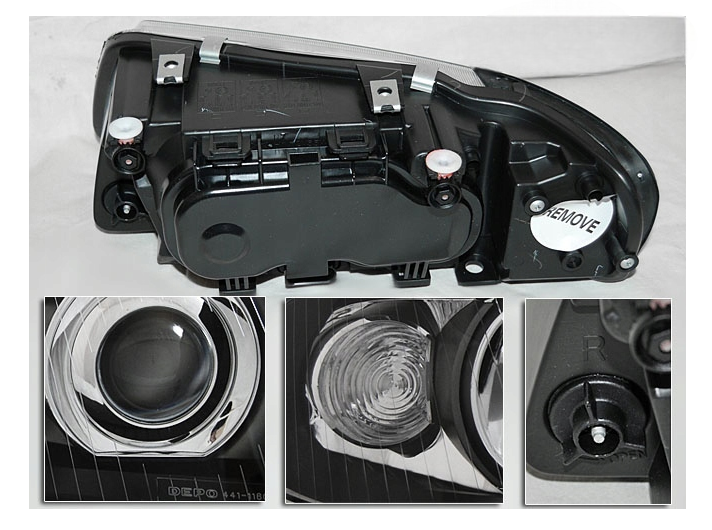 LAMPY REFLEKTORY Do AUDI A3 Od 2000 Do 2003 Roku BLACK DEPO zdjęcie 5